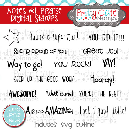 PCS Notes of Praise Digital Stamp Set